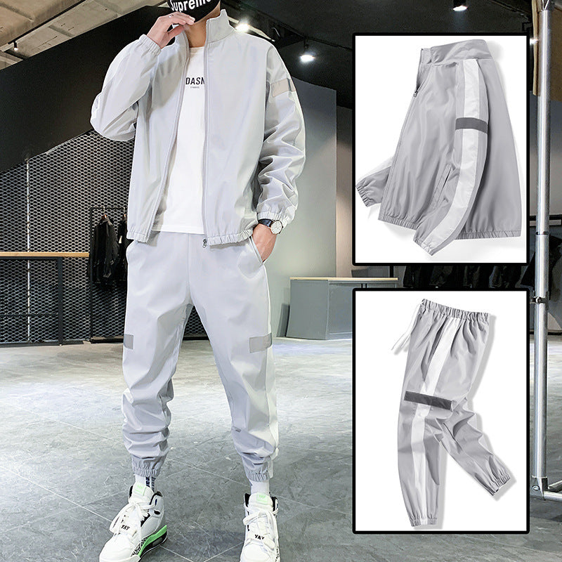 men's spring and autumn men's leisure sports suit men's suit cardigan factory outlet