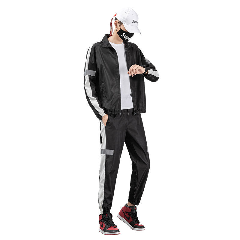 men's spring and autumn men's leisure sports suit men's suit cardigan factory outlet