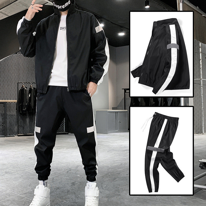 men's spring and autumn men's leisure sports suit men's suit cardigan factory outlet