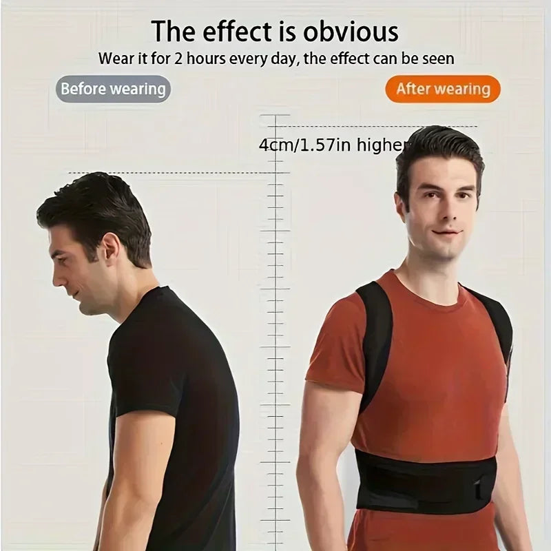 Correcteur de Posture Réglable-Soutien Dos et Épaules