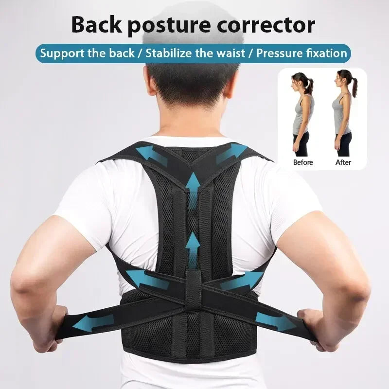 Correcteur de Posture Réglable-Soutien Dos et Épaules