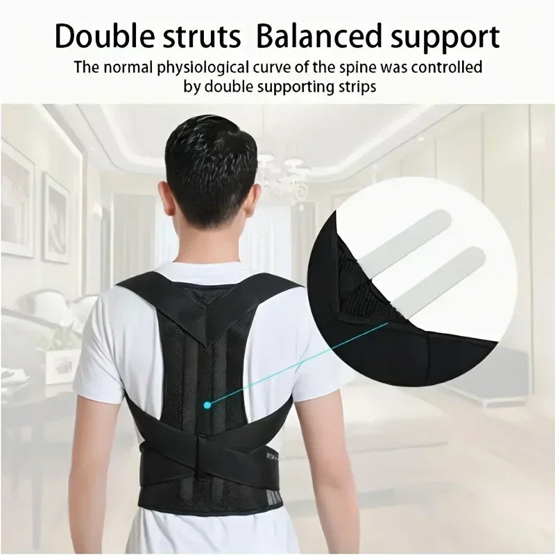 Correcteur de Posture Réglable-Soutien Dos et Épaules