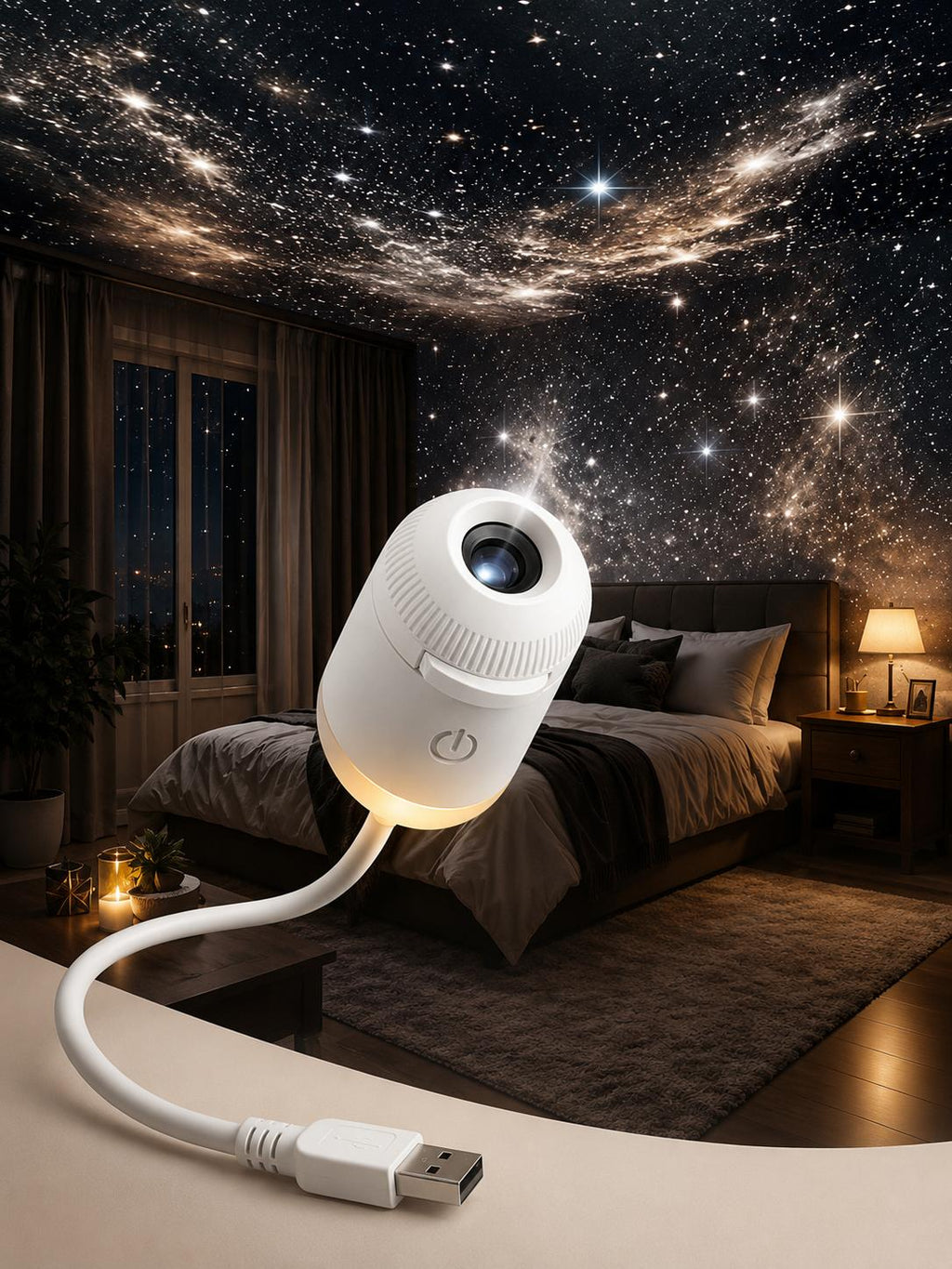 Mini Projecteur Galaxy USB | Lampe Ciel Étoilé pour Chambre & Voiture